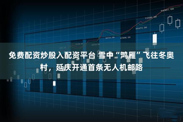 免费配资炒股入配资平台 雪中“鸿雁”飞往冬奥村，延庆开通首条无人机邮路