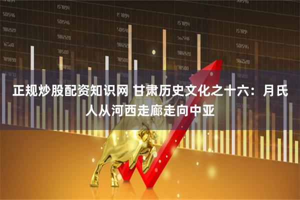 正规炒股配资知识网 甘肃历史文化之十六：月氏人从河西走廊走向中亚