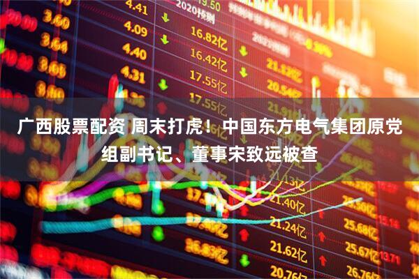 广西股票配资 周末打虎！中国东方电气集团原党组副书记、董事宋致远被查