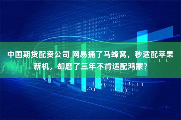 中国期货配资公司 网易捅了马蜂窝，秒适配苹果新机，却磨了三年不肯适配鸿蒙？
